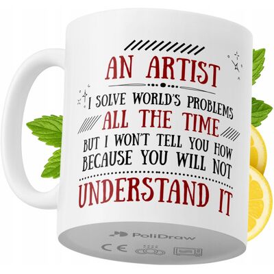 OEM Mug Humoristique Pour Artiste, Avec Un Texte Amusant Et Un Design Graphique Original. Idéal Pour Les Anniversaires, Les Fêtes Et Les Occasions Spéciales. Mug Premium Pour La Maison, Le Bureau Et Le Tr - Publicité OEM Mug Humoristique Pour Artiste, Avec Un Texte Amusant Et Un Design Graphique Original. Idéal Pour Les Anniversaires, Les Fêtes Et Les Occasions Spéciales. Mug Premium Pour La Maison, Le Bureau Et Le Tr - Publicité