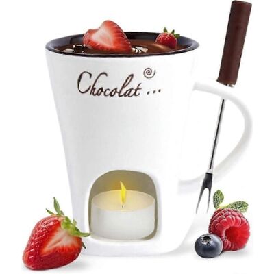 MEMKEY Mug À Fondue Au Chocolat, Tasse À Café, Mug À Fondre Le Chocolat Avec Fourchette, Chauffe-fondue, Mug À Bonbons, Blanc - Publicité MEMKEY Mug À Fondue Au Chocolat, Tasse À Café, Mug À Fondre Le Chocolat Avec Fourchette, Chauffe-fondue, Mug À Bonbons, Blanc - Publicité