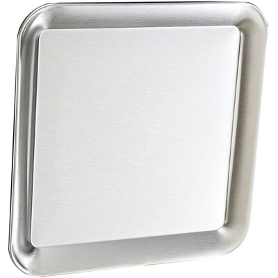 HEAT Plat De Service Carré En Acier Inoxydable, Plateau À Vaisselle, Assiette À Barbecue, Couleur Argentée, Pour La Maison, L - Publicité HEAT Plat De Service Carré En Acier Inoxydable, Plateau À Vaisselle, Assiette À Barbecue, Couleur Argentée, Pour La Maison, L - Publicité