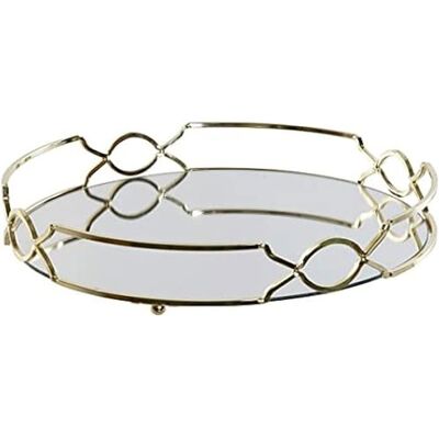OEM 1 Plateau À Apéritif, Métal Miroir Doré, Plateau Goûter Design Élégant, 30 X 30 X 5 Cm, Pour Apéro Ou Présentation De Desserts - Publicité OEM 1 Plateau À Apéritif, Métal Miroir Doré, Plateau Goûter Design Élégant, 30 X 30 X 5 Cm, Pour Apéro Ou Présentation De Desserts - Publicité