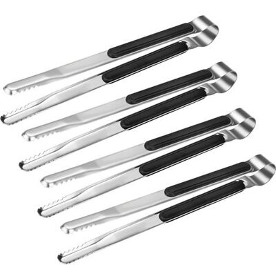 OEM Lot De 4 Pinces De Cuisine En Acier Inoxydable De Qualité Supérieure De 25,4 Cm, Pinces De Service Pour La Cuisine, Pinces Alimentaires En Métal Avec Poignée Antidérapante - Publicité OEM Lot De 4 Pinces De Cuisine En Acier Inoxydable De Qualité Supérieure De 25,4 Cm, Pinces De Service Pour La Cuisine, Pinces Alimentaires En Métal Avec Poignée Antidérapante - Publicité