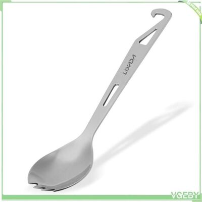 OEM Cuillère-fourchette (spork) - Fafeicy - Lixada - 3 En 1 (fourchette/cuillère/décapsuleur) - Titane - 16,3 Cm/28 G - Publicité OEM Cuillère-fourchette (spork) - Fafeicy - Lixada - 3 En 1 (fourchette/cuillère/décapsuleur) - Titane - 16,3 Cm/28 G - Publicité