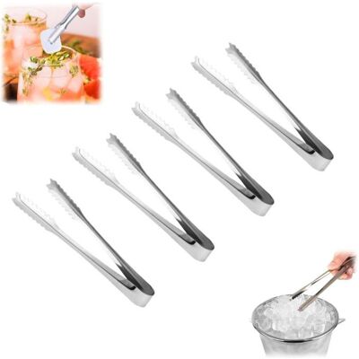 OEM 4 Pièces, Pince À Glaçons En Acier Inoxydable, Pince À Sucre Dentelée, Pince À Gril 15 Cm Pour Cuisine Et Apéritif - Publicité OEM 4 Pièces, Pince À Glaçons En Acier Inoxydable, Pince À Sucre Dentelée, Pince À Gril 15 Cm Pour Cuisine Et Apéritif - Publicité