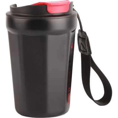 HEAT Mug Isotherme 390 Ml En Acier Inoxydable Noir, Idéal Pour Le Camping, La Maison, L'École, Le Bureau Et Les Activités De Plein Air. Maintient Les Boissons Chaudes Et Froides. Publicité HEAT Mug Isotherme 390 Ml En Acier Inoxydable Noir, Idéal Pour Le Camping, La Maison, L'École, Le Bureau Et Les Activités De Plein Air. Maintient Les Boissons Chaudes Et Froides. Publicité