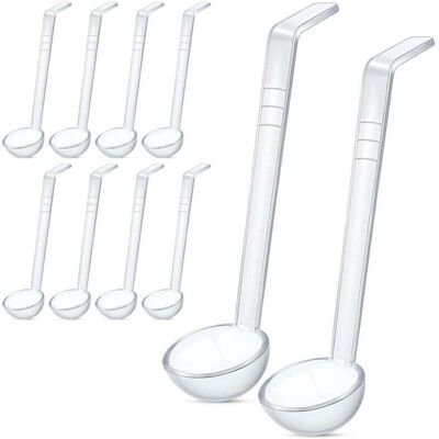 OEM 10 Pièces 7,8 Pouces 1oz Petite Louche Transparente Mini Pour Sauce Bol À Punch En Plastique Long Manche Cuillères De Service - Publicité OEM 10 Pièces 7,8 Pouces 1oz Petite Louche Transparente Mini Pour Sauce Bol À Punch En Plastique Long Manche Cuillères De Service - Publicité