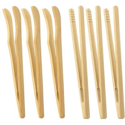 OEM 6 Pinces Cuisine En Bambou, Pinces À Toast Et Grillade, Accessoires Barbecue Et Sandwichs Pour Cuisine Domestique - Publicité OEM 6 Pinces Cuisine En Bambou, Pinces À Toast Et Grillade, Accessoires Barbecue Et Sandwichs Pour Cuisine Domestique - Publicité
