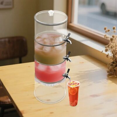 CNCEST Distributeur De Boissons À 3 Couches, Distributeur De Boissons Transparent Avec Robinet, Design Empilable, Capacité De 4 Litres Sur Une Seule Couche - Publicité CNCEST Distributeur De Boissons À 3 Couches, Distributeur De Boissons Transparent Avec Robinet, Design Empilable, Capacité De 4 Litres Sur Une Seule Couche - Publicité