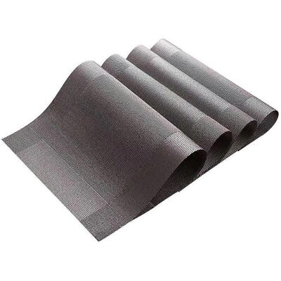 LISATR Lot De 4 Sets De Table Isolants Thermiques, Dessous De Plat Antidérapants (argenté)-45x30cm-silver - Publicité LISATR Lot De 4 Sets De Table Isolants Thermiques, Dessous De Plat Antidérapants (argenté)-45x30cm-silver - Publicité