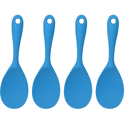 HERUSI Ensemble De Cuillères À Riz En Silicone, Antiadhésives Et Résistantes À La Chaleur, Pour Le Riz, La Purée De Pommes De Terre Et Plus Encore (bleu) - Publicité HERUSI Ensemble De Cuillères À Riz En Silicone, Antiadhésives Et Résistantes À La Chaleur, Pour Le Riz, La Purée De Pommes De Terre Et Plus Encore (bleu) - Publicité