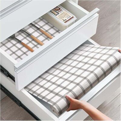 Scotch Rivestimento Per Cassetti E Ripiani, Rivestimento Antiscivolo Per Mobili Da Cucina, Non Adesivo, Spesso, Resistente, Impermeabile, Lavabile, Strisce Bianche, 12" X 10 Piedi - Publicité Scotch Rivestimento Per Cassetti E Ripiani, Rivestimento Antiscivolo Per Mobili Da Cucina, Non Adesivo, Spesso, Resistente, Impermeabile, Lavabile, Strisce Bianche, 12" X 10 Piedi - Publicité