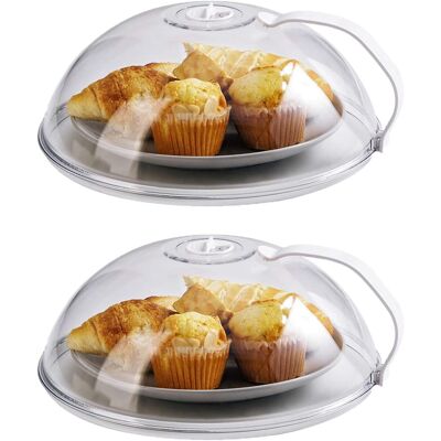 ALVIOR Couvercle Micro-ondes - 2 Pièces - Pp Sans Bpa - Ventilation Réglable - Hauteur 11,5 Cm Diamètre 26,6 Cm - Pour Plats Bol Assiettes - Usage Cuisine Maison - Publicité ALVIOR Couvercle Micro-ondes - 2 Pièces - Pp Sans Bpa - Ventilation Réglable - Hauteur 11,5 Cm Diamètre 26,6 Cm - Pour Plats Bol Assiettes - Usage Cuisine Maison - Publicité