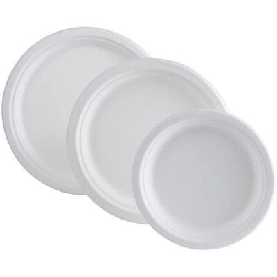 OEM 50 Assiettes Rondes En Bagasse, 23 Cm, Biodégradables, Pour Événements Festifs Et Professionnels - Publicité OEM 50 Assiettes Rondes En Bagasse, 23 Cm, Biodégradables, Pour Événements Festifs Et Professionnels - Publicité