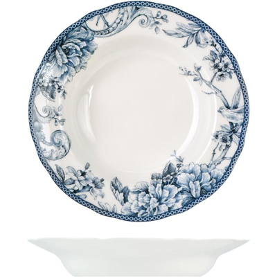 6 X Assiettes Creuse Kensington - 22.5cm - Porcelaine - H&h - Publicité 6 X Assiettes Creuse Kensington - 22.5cm - Porcelaine - H&h - Publicité