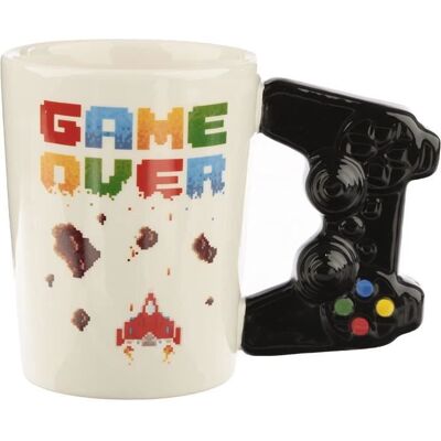 OEM 1 Tasse En Céramique, Manette Game Over Rétro, Mug Gaming Avec Anse Style Manette, Pour Cadeaux D'Anniversaire Ou Passionnés De Jeux Vidéo - Publicité OEM 1 Tasse En Céramique, Manette Game Over Rétro, Mug Gaming Avec Anse Style Manette, Pour Cadeaux D'Anniversaire Ou Passionnés De Jeux Vidéo - Publicité