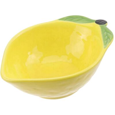 LISATR Bol À Dessert En Céramique, Joli Design, Plat À Fruits Secs, Plateau Pour Collations Et Salade De Fruits (citron).-12.00x8.50x4.00cm-yellow - Publicité LISATR Bol À Dessert En Céramique, Joli Design, Plat À Fruits Secs, Plateau Pour Collations Et Salade De Fruits (citron).-12.00x8.50x4.00cm-yellow - Publicité