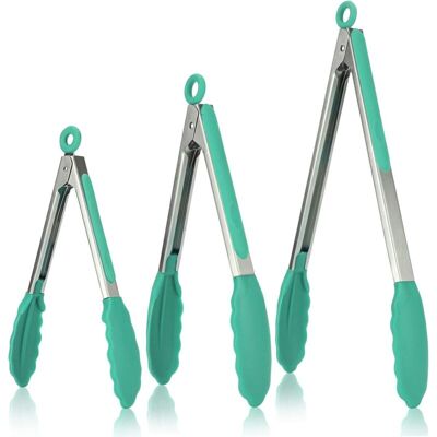 OEM Pince De Cuisine Professionnelle Lot De 3 En Acier Inoxydable 18/8 Avec Poignées Silicone Résistantes À 315 °c, Anti-adhérentes Et Sans Bpa - Publicité OEM Pince De Cuisine Professionnelle Lot De 3 En Acier Inoxydable 18/8 Avec Poignées Silicone Résistantes À 315 °c, Anti-adhérentes Et Sans Bpa - Publicité