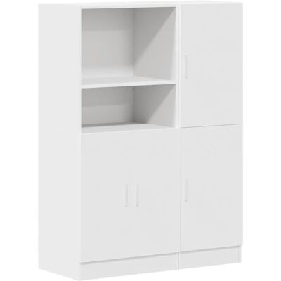 DESIGN IN Ensemble D'Armoires De Cuisine 2 Pcs Blanc Bois D'Ingénierie - Publicité DESIGN IN Ensemble D'Armoires De Cuisine 2 Pcs Blanc Bois D'Ingénierie - Publicité