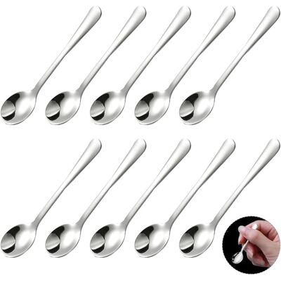 OEM Lot De 10 Cuillère, Acier Inoxydable, 7,5 Cm, Poignée Ergonomique, Surface Polie Miroir, Pour Expresso Dessert - Publicité OEM Lot De 10 Cuillère, Acier Inoxydable, 7,5 Cm, Poignée Ergonomique, Surface Polie Miroir, Pour Expresso Dessert - Publicité