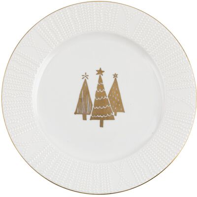 OEM Assiette Florina Sapin De Noël Doré 27,5 Cm - Publicité OEM Assiette Florina Sapin De Noël Doré 27,5 Cm - Publicité