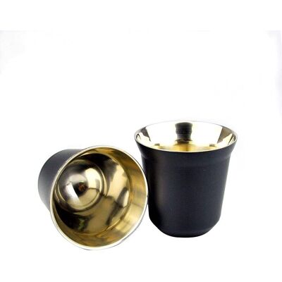 OEM 1 Tasse À Café, Acier Inoxydable, Double Couche, Anti-brûlure, 80 Ml, Noir, Usage Domestique Et Bureau - Publicité OEM 1 Tasse À Café, Acier Inoxydable, Double Couche, Anti-brûlure, 80 Ml, Noir, Usage Domestique Et Bureau - Publicité