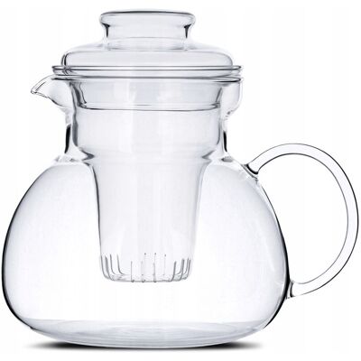 OEM Théière En Verre Résistant À La Chaleur Avec Infuseur, 1,5 L, Avec Couvercle - Publicité OEM Théière En Verre Résistant À La Chaleur Avec Infuseur, 1,5 L, Avec Couvercle - Publicité