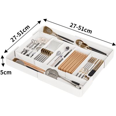 OEM Cloison De Rangement Tiroir Cuisine, Boîte Simple Baguettes Couverts, Grille Extensible 4 Côtés (version D) - Publicité OEM Cloison De Rangement Tiroir Cuisine, Boîte Simple Baguettes Couverts, Grille Extensible 4 Côtés (version D) - Publicité