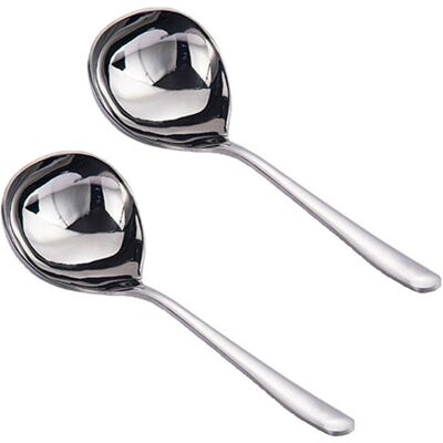 ULISEM Louche À Sauce En Acier Inoxydable, Petite Cuillère De Service Argentée, Design Ergonomique Et Résistante – Lot De 1 - Publicité ULISEM Louche À Sauce En Acier Inoxydable, Petite Cuillère De Service Argentée, Design Ergonomique Et Résistante – Lot De 1 - Publicité