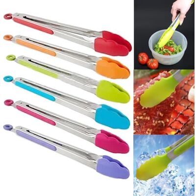 OEM 2 Pinces Cuisine En Silicone Et Acier Inoxydable, Poignées Ergonomiques, Résistantes À La Chaleur, Idéales Pour Barbecue, Salade Et Préparation Alimentaire - Publicité OEM 2 Pinces Cuisine En Silicone Et Acier Inoxydable, Poignées Ergonomiques, Résistantes À La Chaleur, Idéales Pour Barbecue, Salade Et Préparation Alimentaire - Publicité