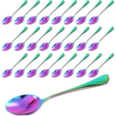 OEM Lot De 25 Cuillère, Acier Inoxydable, Revêtement Titane, Arc-en-ciel, 13,5 Cm, Dessert, Expresso, Céréales - Publicité OEM Lot De 25 Cuillère, Acier Inoxydable, Revêtement Titane, Arc-en-ciel, 13,5 Cm, Dessert, Expresso, Céréales - Publicité