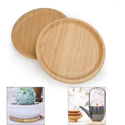 OEM 2 Pièce Soucoupes En Bambou 20cm Plateau En Bambou Rond Soucoupe Bambou Plante Plateau De Service Rond Soucoupe Pot De Fleur Bois Pour Tasses, Services À Thé, Vase, Collations - Publicité OEM 2 Pièce Soucoupes En Bambou 20cm Plateau En Bambou Rond Soucoupe Bambou Plante Plateau De Service Rond Soucoupe Pot De Fleur Bois Pour Tasses, Services À Thé, Vase, Collations - Publicité