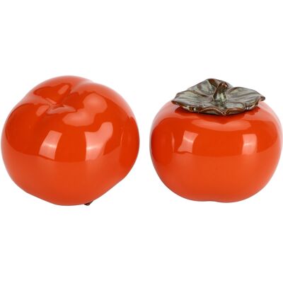 MCKENSA Lot De 2 Pots À Thé En Céramique, En Forme De Kaki, Pour Café Ou Noix, Avec Couvercle Hermétique, Décoration De Cuisine - Publicité MCKENSA Lot De 2 Pots À Thé En Céramique, En Forme De Kaki, Pour Café Ou Noix, Avec Couvercle Hermétique, Décoration De Cuisine - Publicité