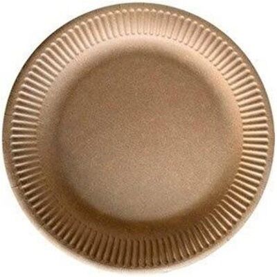 OEM 50 Assiettes Rondes Kraft Recyclable, 18 Cm, Beige Naturel, Vaisselle Jetable Pour Fête Et Événement - Publicité OEM 50 Assiettes Rondes Kraft Recyclable, 18 Cm, Beige Naturel, Vaisselle Jetable Pour Fête Et Événement - Publicité