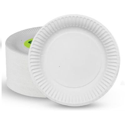 OEM 500 Assiettes Jetables En Carton, 18 Cm, Résistantes À La Graisse – Assiettes De Fête Écologiques Pour Événements Et Quotidien - Publicité OEM 500 Assiettes Jetables En Carton, 18 Cm, Résistantes À La Graisse – Assiettes De Fête Écologiques Pour Événements Et Quotidien - Publicité