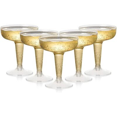 OEM 24 Verres Coupés En Plastique Premium (120ml) - Verres Solides Et Réutilisables Pour Cocktail, Martini, Champagne, Margarita, Vin - Pour Mariages, Anniversaires, Fêtes - Publicité OEM 24 Verres Coupés En Plastique Premium (120ml) - Verres Solides Et Réutilisables Pour Cocktail, Martini, Champagne, Margarita, Vin - Pour Mariages, Anniversaires, Fêtes - Publicité