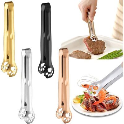 OEM 4 Pinces À Aliments En Acier Inoxydable, Design Patte De Chat Antidérapant, Accessoires Cuisine Pratique Pour Service Et Présentation - Publicité OEM 4 Pinces À Aliments En Acier Inoxydable, Design Patte De Chat Antidérapant, Accessoires Cuisine Pratique Pour Service Et Présentation - Publicité
