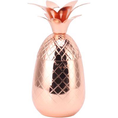 WEYTOLL Shaker À Cocktail En Forme D'Ananas, En Acier Inoxydable, Surface Lisse Polie, 500ml, Pour Bar À Domicile, Or Rose - Publicité WEYTOLL Shaker À Cocktail En Forme D'Ananas, En Acier Inoxydable, Surface Lisse Polie, 500ml, Pour Bar À Domicile, Or Rose - Publicité