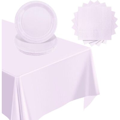 GRASSLIN 37 Pièces Vaisselle Jetable, Assiettes 17,8cm, Serviettes, Nappe 274x137cm, Fête Anniversaire - Publicité GRASSLIN 37 Pièces Vaisselle Jetable, Assiettes 17,8cm, Serviettes, Nappe 274x137cm, Fête Anniversaire - Publicité
