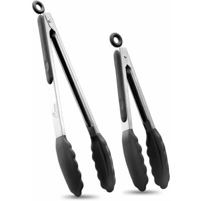 OEM 2 Pinces De Cuisine Verrouillables, Acier Inoxydable Avec Embouts En Silicone, 23 Cm Et 30,5 Cm, Pour Barbecue, Grill Et Préparation Culinaire - Publicité OEM 2 Pinces De Cuisine Verrouillables, Acier Inoxydable Avec Embouts En Silicone, 23 Cm Et 30,5 Cm, Pour Barbecue, Grill Et Préparation Culinaire - Publicité
