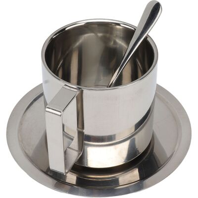 HEAT Ensemble De Tasses À Café En Acier Inoxydable À Double Paroi Antirouille, Style Moderne, Pour Latte, Cappuccino Et Thé, Idéal Pour La Maison, Le Bureau, Les Cafés Et Le Camping (260 Ml). Publicité HEAT Ensemble De Tasses À Café En Acier Inoxydable À Double Paroi Antirouille, Style Moderne, Pour Latte, Cappuccino Et Thé, Idéal Pour La Maison, Le Bureau, Les Cafés Et Le Camping (260 Ml). Publicité