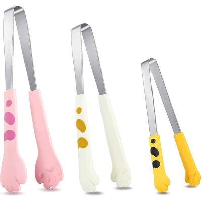 LAVVE Lot De 3 Pinces Pour Chat En Forme De Griffe, Pinces Alimentaires, Pinces De Cuisine En Acier Et Silicone - Publicité LAVVE Lot De 3 Pinces Pour Chat En Forme De Griffe, Pinces Alimentaires, Pinces De Cuisine En Acier Et Silicone - Publicité