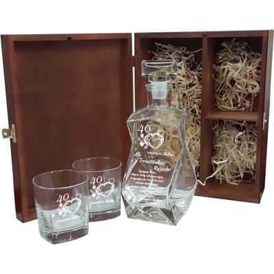 OEM Coffret Carafe Et Verres À Whisky Gravés - Cadeau D'Anniversaire - Publicité OEM Coffret Carafe Et Verres À Whisky Gravés - Cadeau D'Anniversaire - Publicité