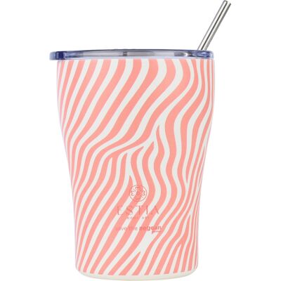 OEM Mug Isotherme Soft Ripple De 350 Ml Avec Paille - Publicité OEM Mug Isotherme Soft Ripple De 350 Ml Avec Paille - Publicité