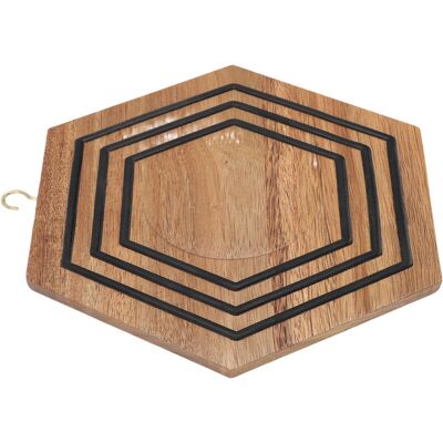 PELTOR Jeffergarden Dessous De Plat Magnétique En Bois, Support De Pot Hexagonal, Coussin Antidérapant Pour Poêles, Assiettes, Théières - Publicité PELTOR Jeffergarden Dessous De Plat Magnétique En Bois, Support De Pot Hexagonal, Coussin Antidérapant Pour Poêles, Assiettes, Théières - Publicité