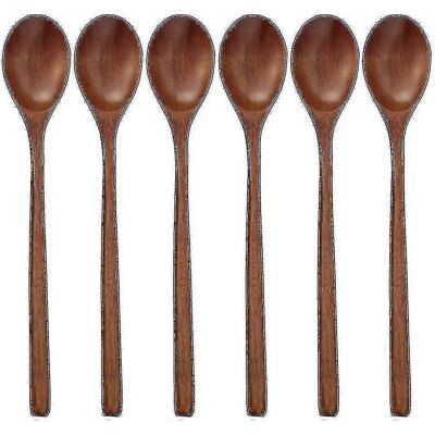 FATRD Lot De 6 Cuillères En Bois Pour Soupe, Idéales Pour Manger, Mélanger Et Remuer. Publicité FATRD Lot De 6 Cuillères En Bois Pour Soupe, Idéales Pour Manger, Mélanger Et Remuer. Publicité
