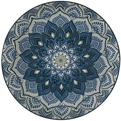 OEM Service D'Assiettes Bleues Indi De 12 Pièces - Publicité OEM Service D'Assiettes Bleues Indi De 12 Pièces - Publicité
