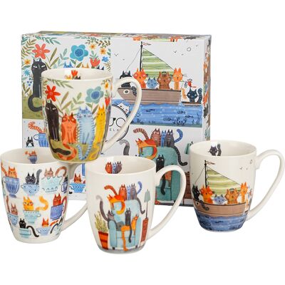 OEM Lot De 4 Tasses Cat World (4 X 360 Ml) - Publicité OEM Lot De 4 Tasses Cat World (4 X 360 Ml) - Publicité
