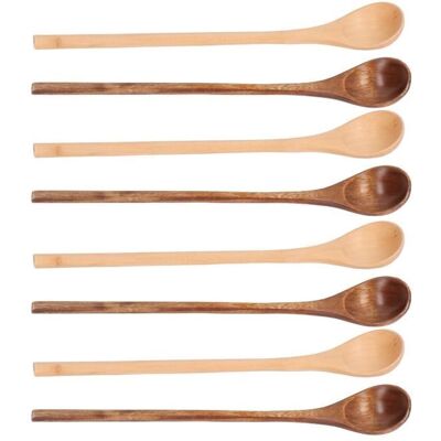 OEM Cuillères En Bois - Qiilu - Lot De 8 - Bois De Hêtre - Poignée Confortable - Non Toxique - Publicité OEM Cuillères En Bois - Qiilu - Lot De 8 - Bois De Hêtre - Poignée Confortable - Non Toxique - Publicité