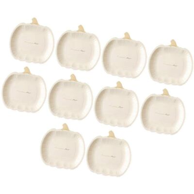YUDO Lot De 10 Assiettes En Carton Citrouille D'Halloween, Plateaux De Service Décoratifs Pour Table, Café, Restaurant, Fête D'Halloween-9inch Beige - Publicité YUDO Lot De 10 Assiettes En Carton Citrouille D'Halloween, Plateaux De Service Décoratifs Pour Table, Café, Restaurant, Fête D'Halloween-9inch Beige - Publicité
