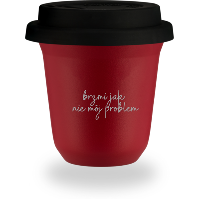 OEM Mug Rouge De 80 Ml « On Dirait Que Ce N'Est Pas Mon Problème », Avec Couvercle Noir - Publicité OEM Mug Rouge De 80 Ml « On Dirait Que Ce N'Est Pas Mon Problème », Avec Couvercle Noir - Publicité