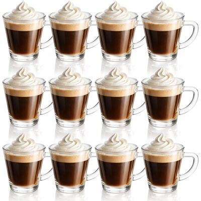 OEM 12 Verres À Espresso,verre Borosilicaté,résistant Chaleur,poignée Ergonomique,café,restaurant - Publicité OEM 12 Verres À Espresso,verre Borosilicaté,résistant Chaleur,poignée Ergonomique,café,restaurant - Publicité